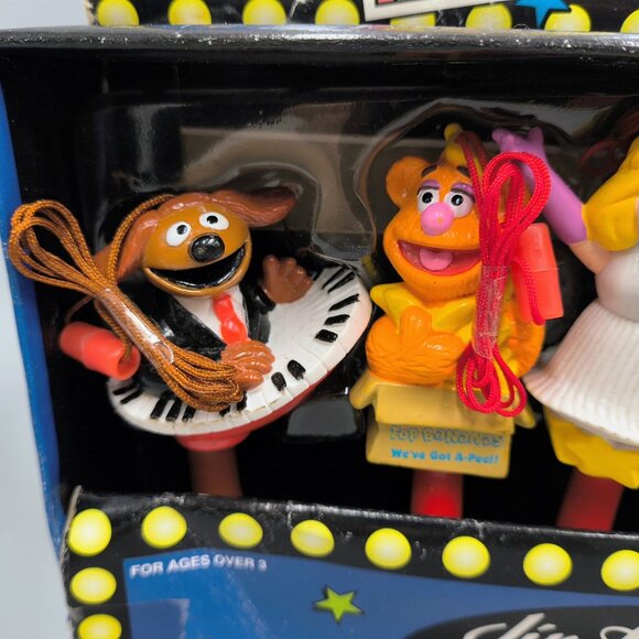 Rare Muppets Personality Pens with Figure Toppers Vintage Set of 6 in box - Picture 8 of 11
